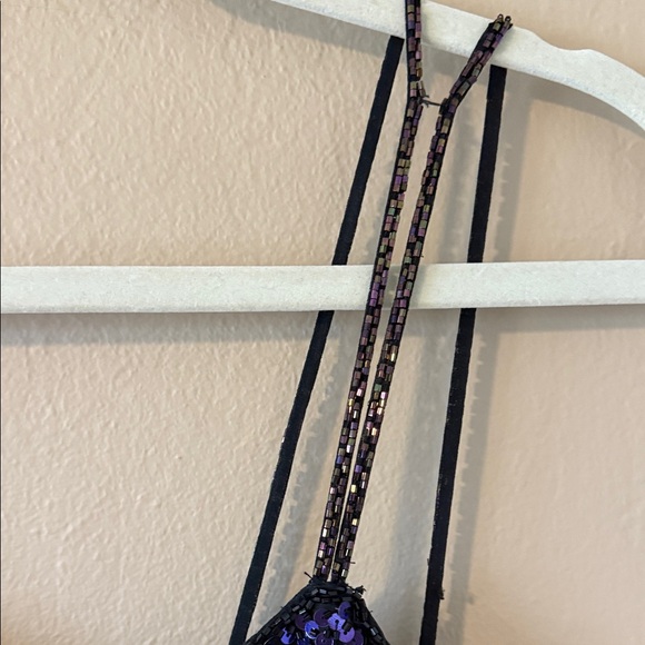 Vintage Black Tie Oleg Cassini Shades of Purple & Black Sequin Mini Dress 4 - Picture 4 of 17